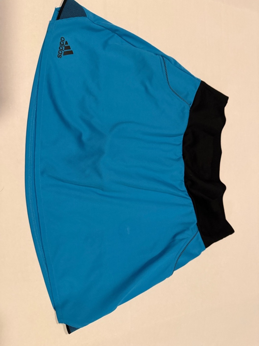 adidas Teal Blue Skater Tennis Skirt with Black Waistband